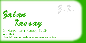 zalan kassay business card